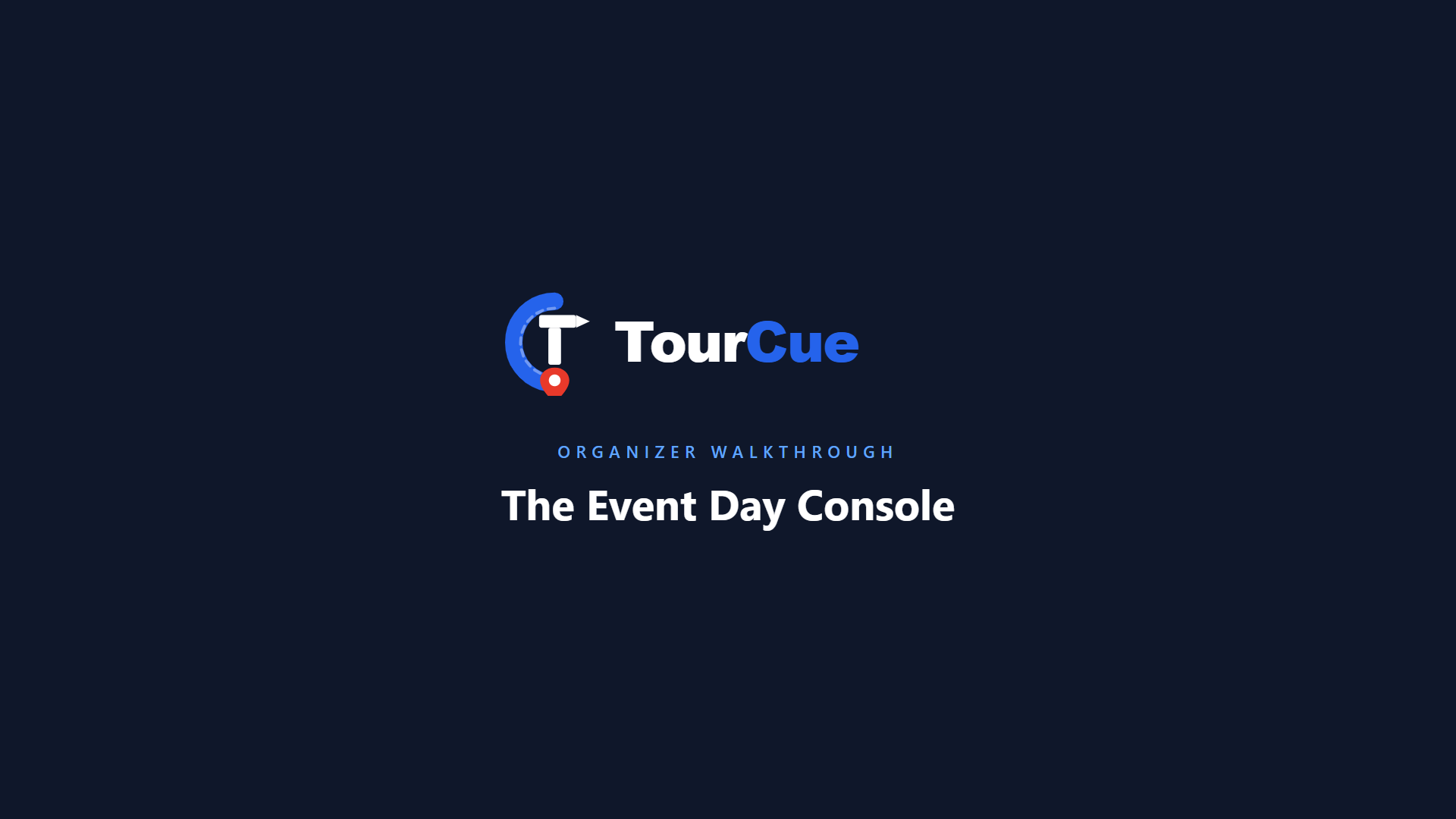 The Event Day Console walkthrough